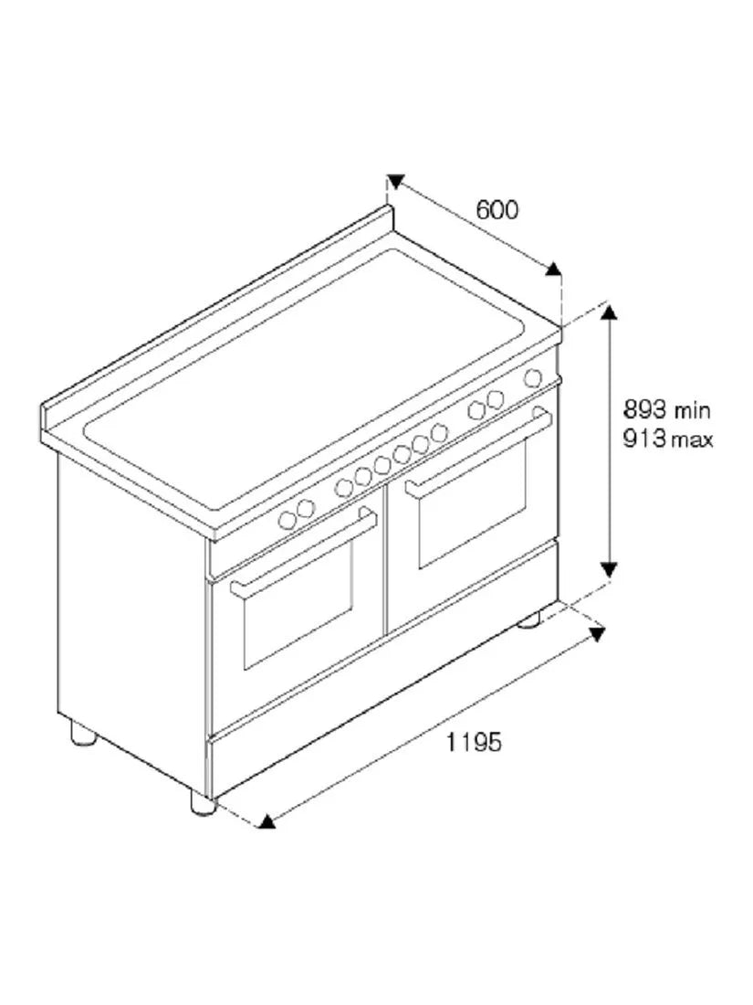 Bertazzoni Professional Series Electric Range Cooker with Induction Hob, Stainless Steel