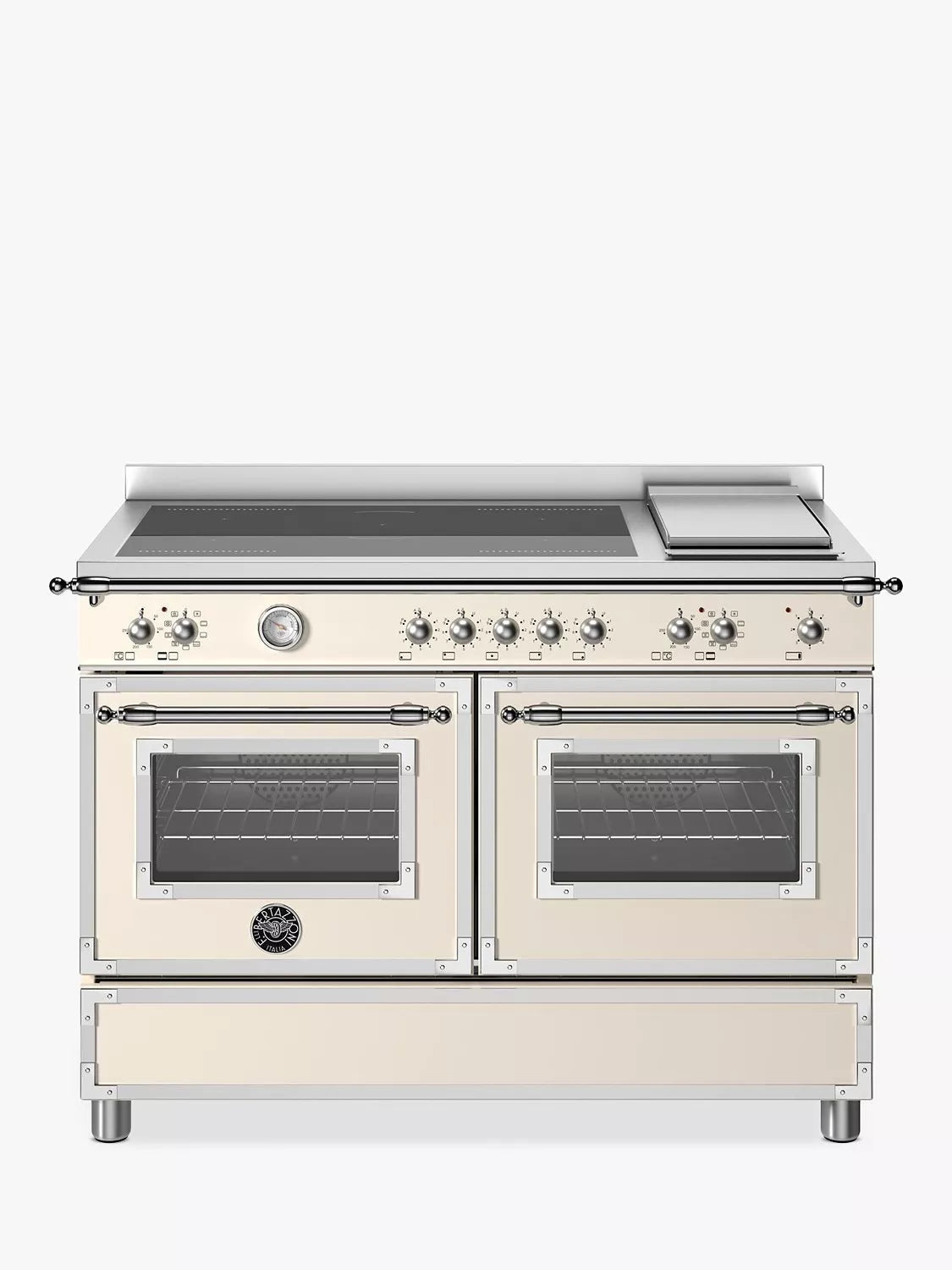 Bertazzoni Heritage Series 120cm Electric Range Cooker with Induction Hob, Ivory