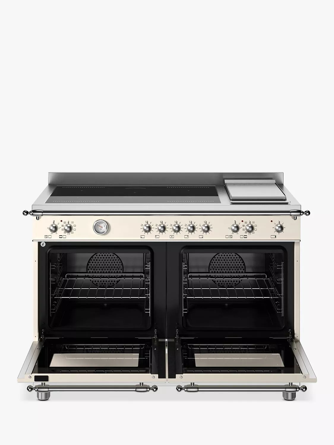 Bertazzoni Heritage Series 120cm Electric Range Cooker with Induction Hob, Ivory