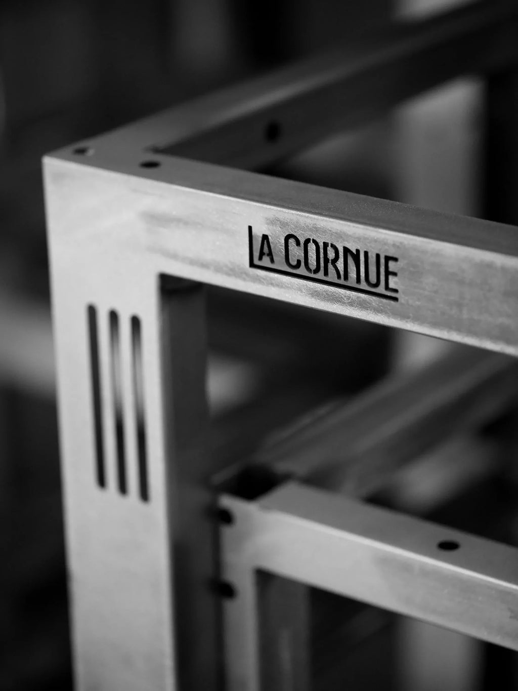 La Cornue CornuFe 110cm Electric Range Cooker with Induction Hob, Brilliant Black/Brass Stainless Steel