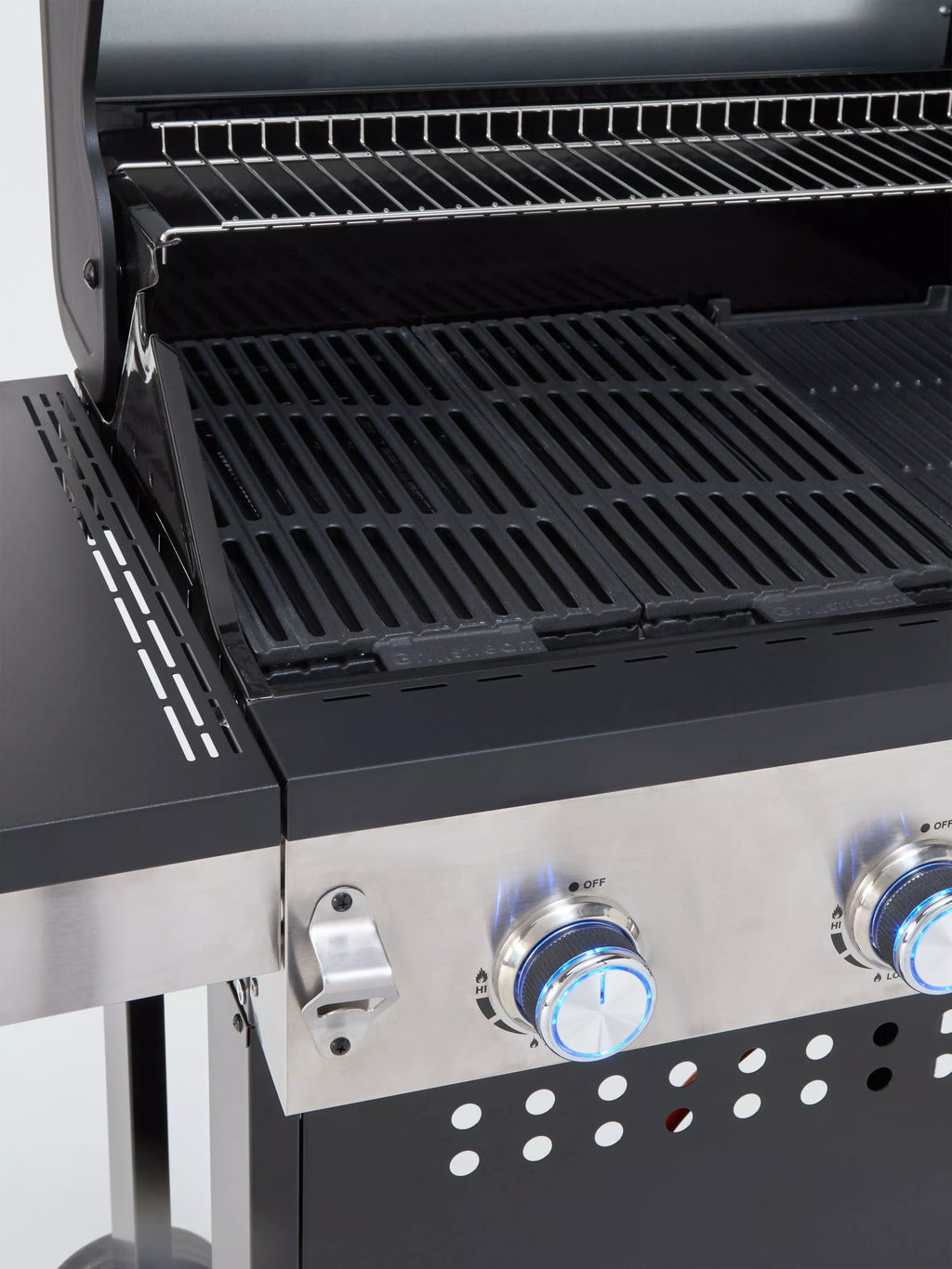 Grillstream 3-Burner Hybrid Gas & Charcoal BBQ