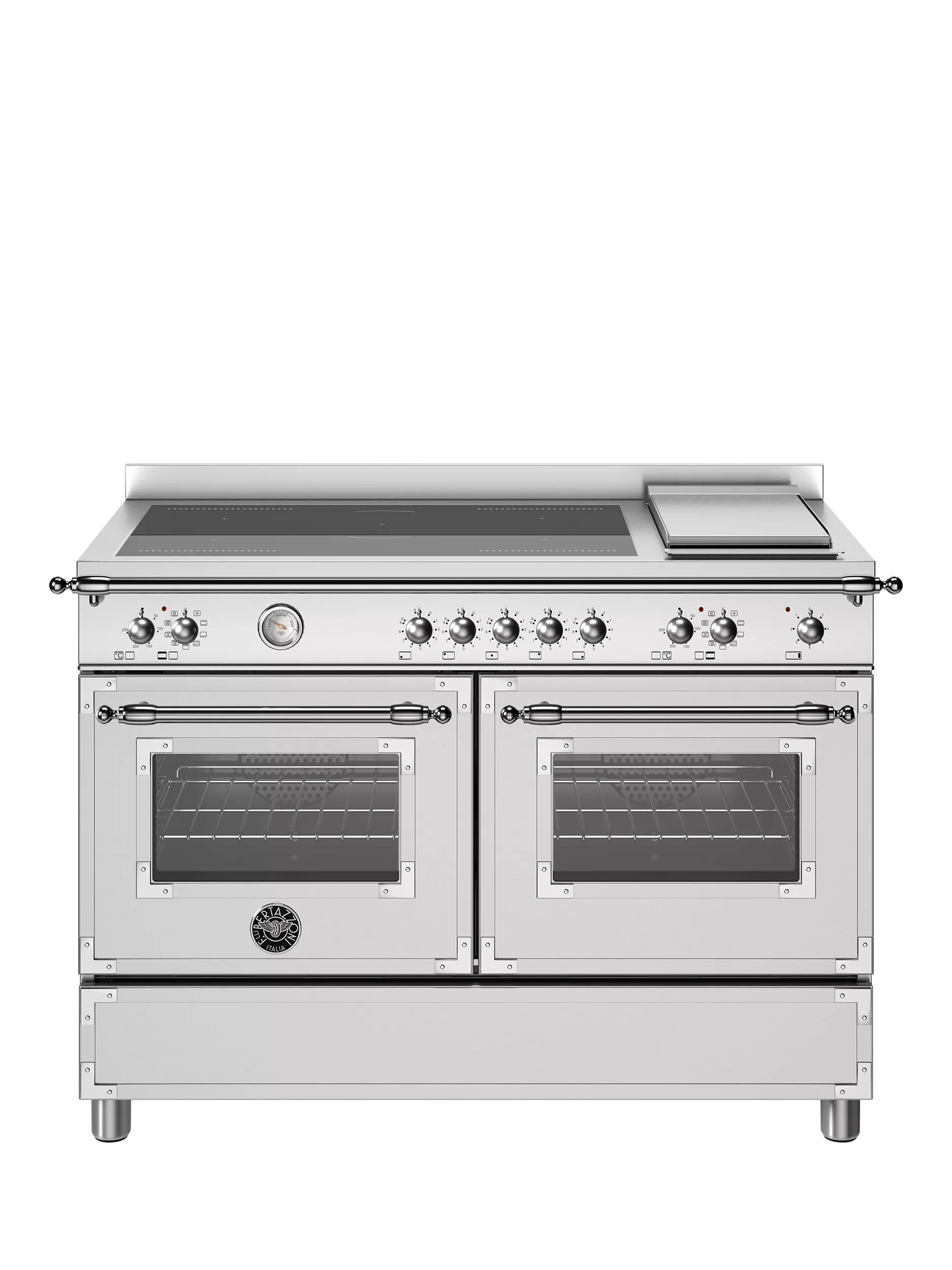 Bertazzoni Heritage Series HER125I2EXT 120cm Electric Range Cooker with Induction Hob, Stainless Steel