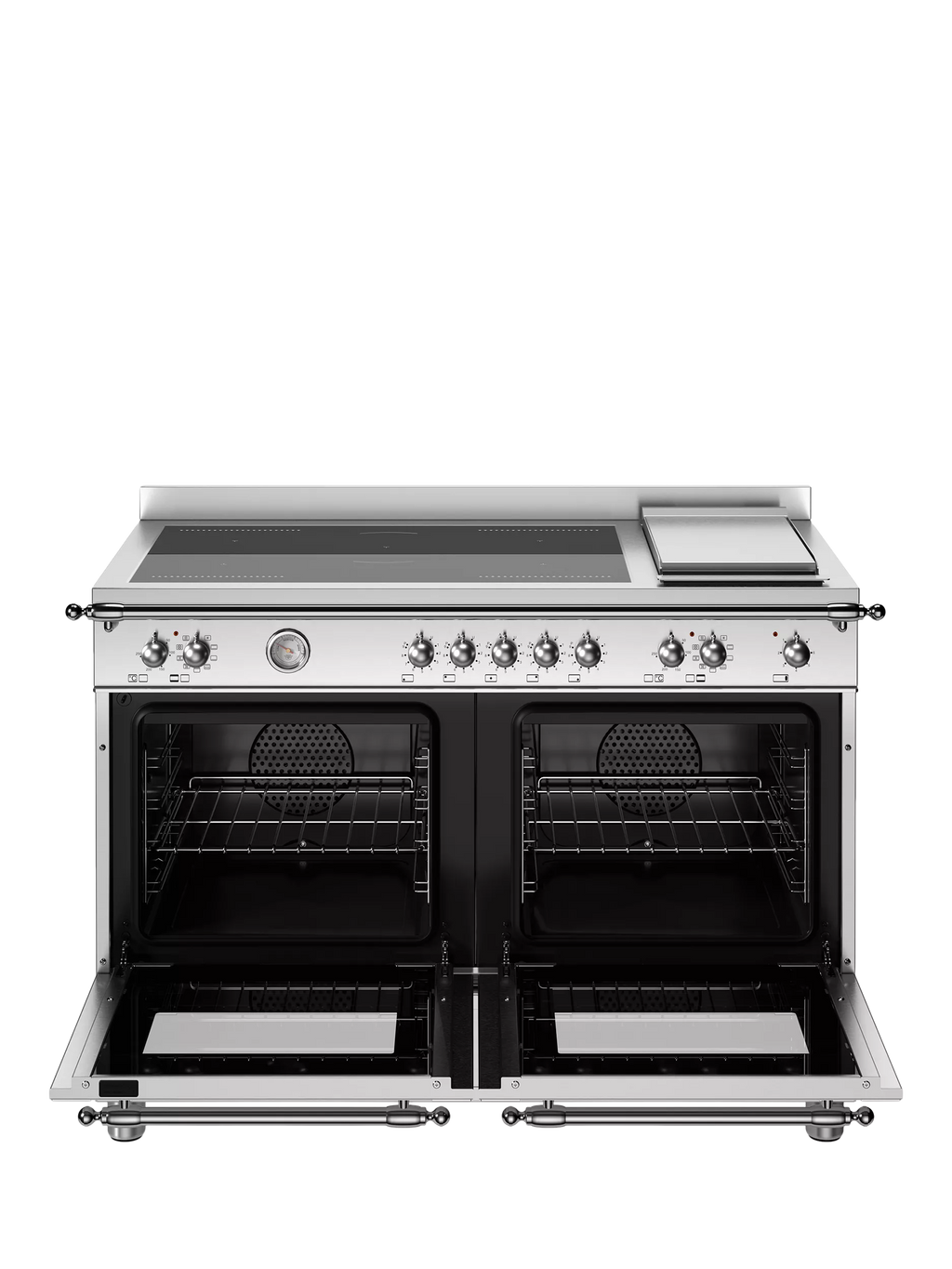 Bertazzoni Heritage Series HER125I2EXT 120cm Electric Range Cooker with Induction Hob, Stainless Steel