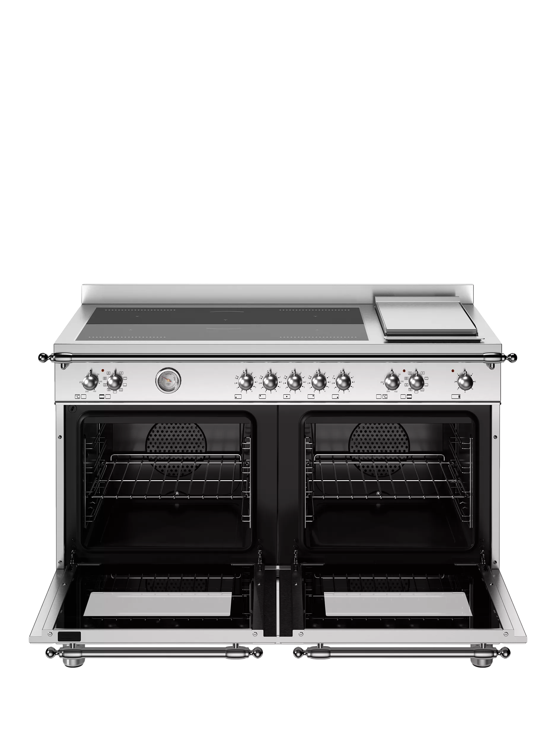 Bertazzoni Heritage Series HER125I2EXT 120cm Electric Range Cooker with Induction Hob, Stainless Steel