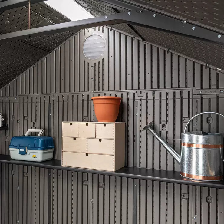 Lifetime 20ft x 8ft (6 x 2.4m) Rough Cut Dual Entry Outdoor Storage Shed - Model 60351