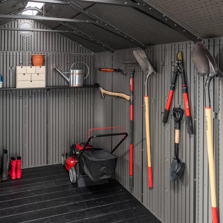 Lifetime 20ft x 8ft (6 x 2.4m) Rough Cut Dual Entry Outdoor Storage Shed - Model 60351