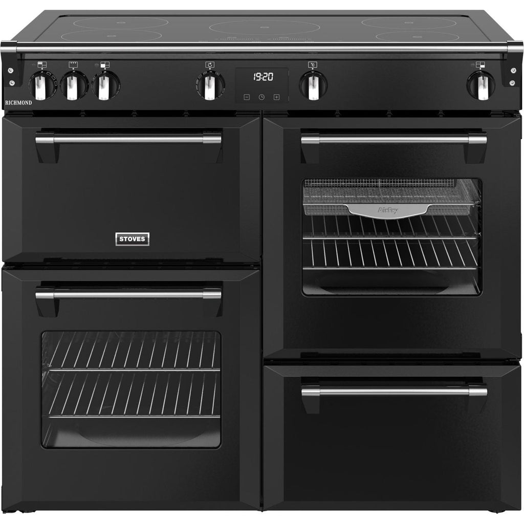 Stoves Richmond Deluxe 100Ei 100cm wide Electric Range Cooker with Induction Hob - Twilight Blue - A Rated