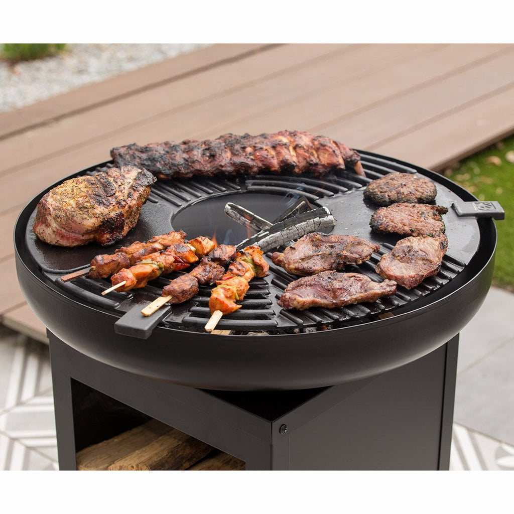 RedFire Mantanzas Wood Burning Fire Bowl with Grill and Wood Storage