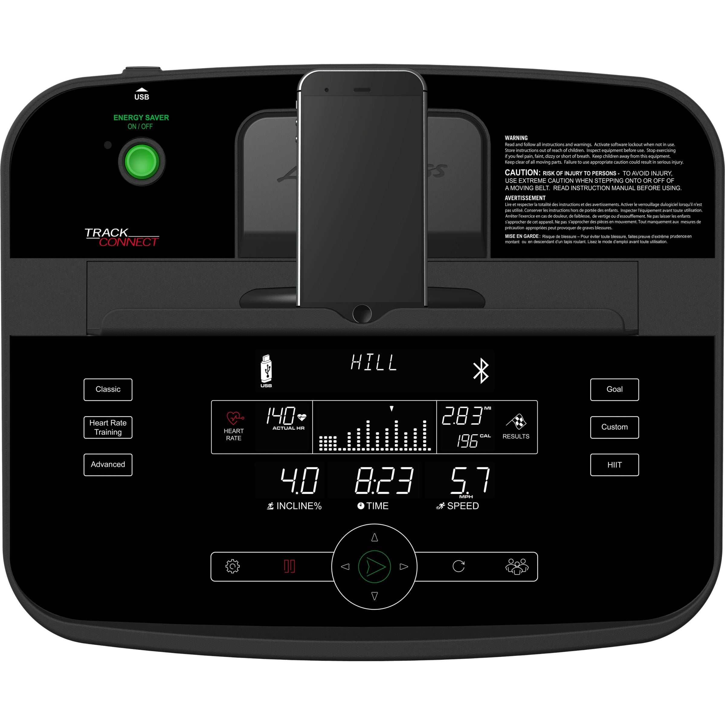 Life Fitness T5 Treadmill, Track Connect Console, Silver