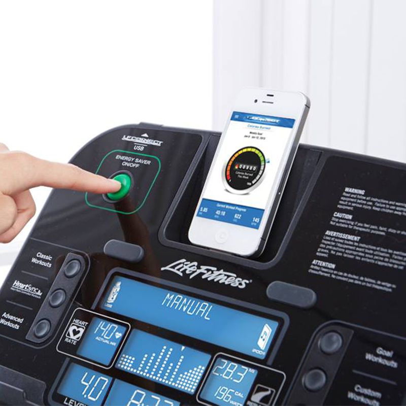 Life Fitness T5 Treadmill, Track Connect Console, Silver