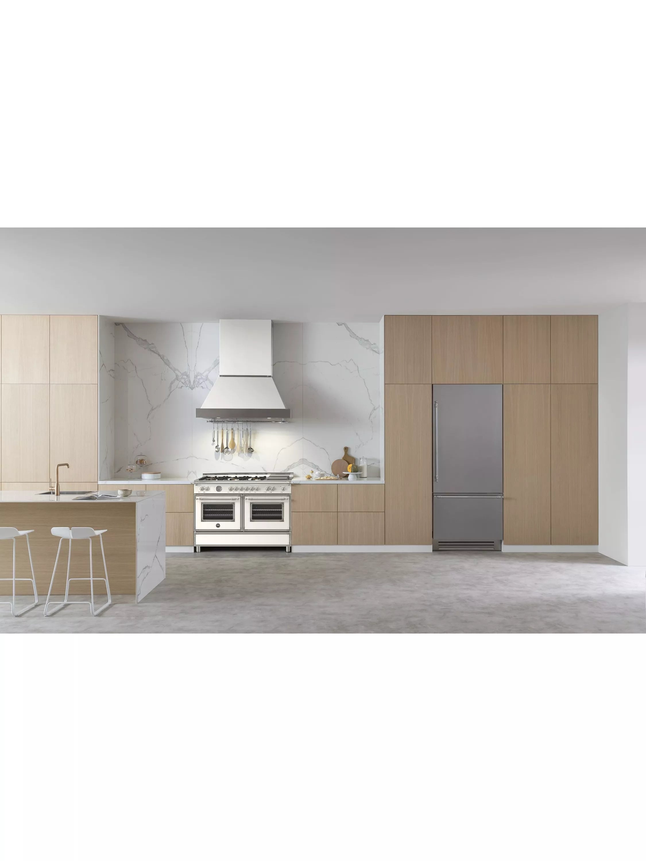 Bertazzoni Heritage Series 120cm Dual Fuel Range Cooker with Griddle, Ivory