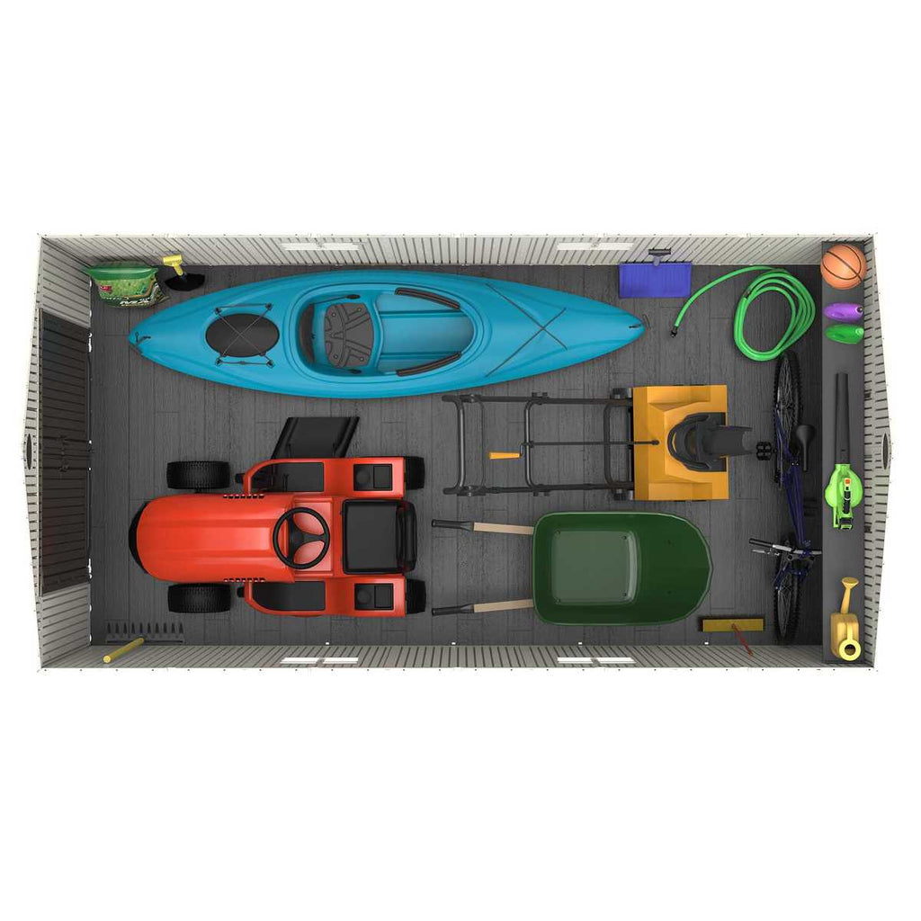 Installed Lifetime 15ft x 8ft (4.6 x 2.4m) Dual Entry Storage Shed - Model 60079 - With Expert Installation