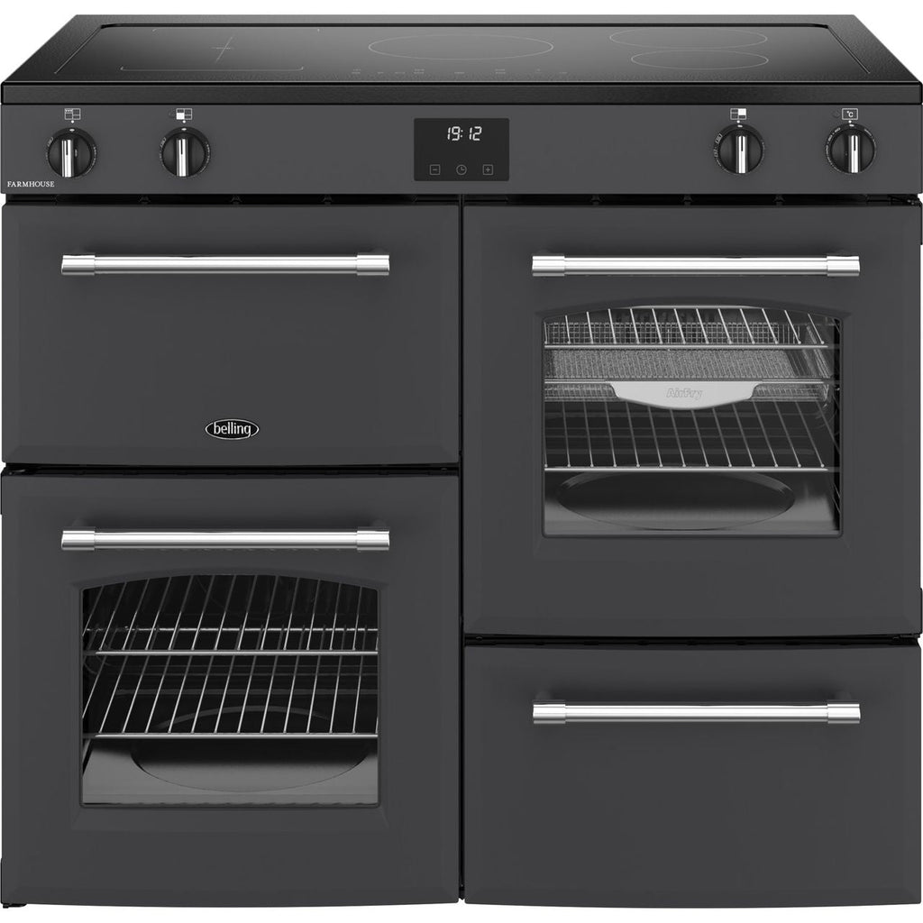 Stoves Richmond Deluxe 100Ei 100cm wide Electric Range Cooker with Induction Hob - Twilight Blue - A Rated