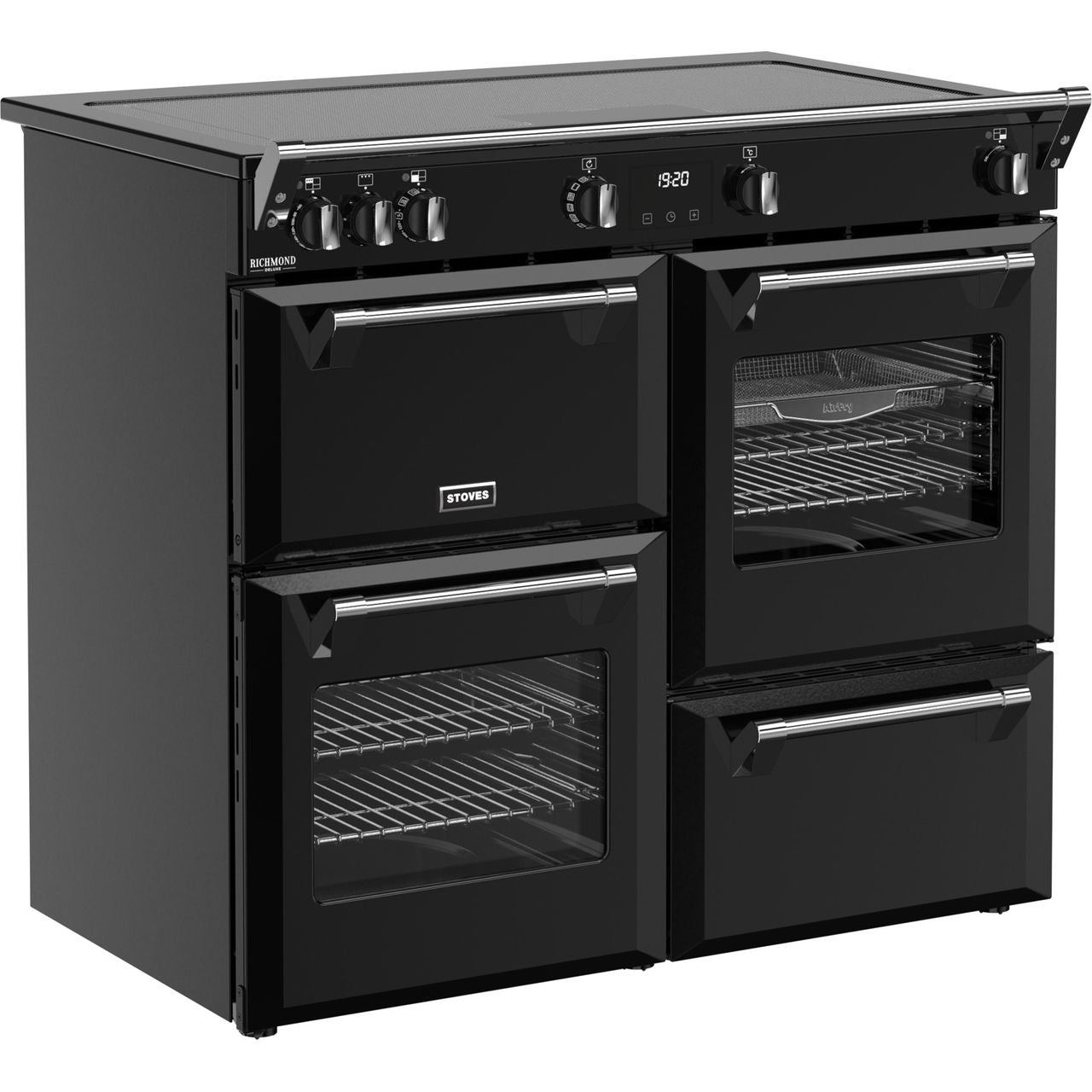 Stoves Richmond Deluxe 100Ei 100cm wide Electric Range Cooker with Induction Hob - Twilight Blue - A Rated