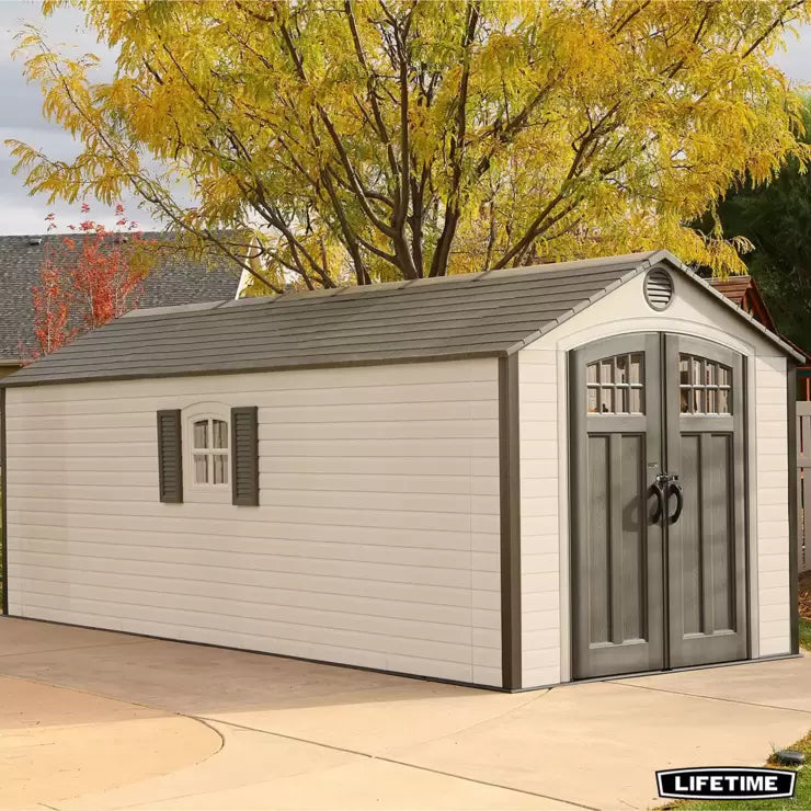 Lifetime 8ft x 20ft (2.4 x 6.1m) Storage Shed - Model 60120