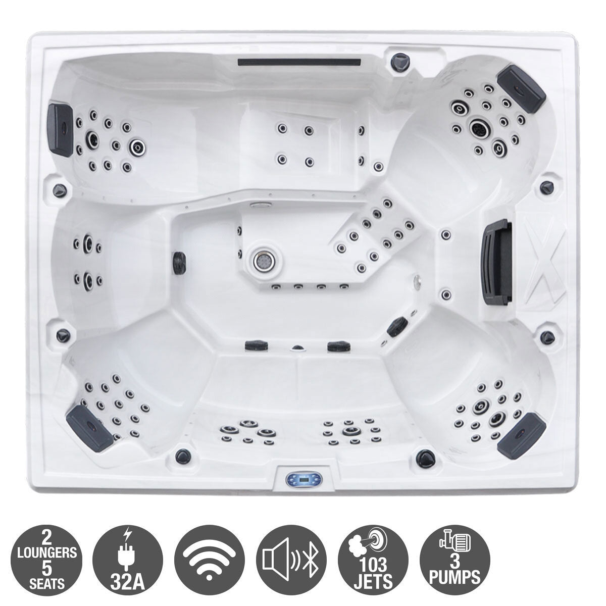 Princess Spas Mars 103-Jet 7 Person Hot Tub - Delivered and Installed