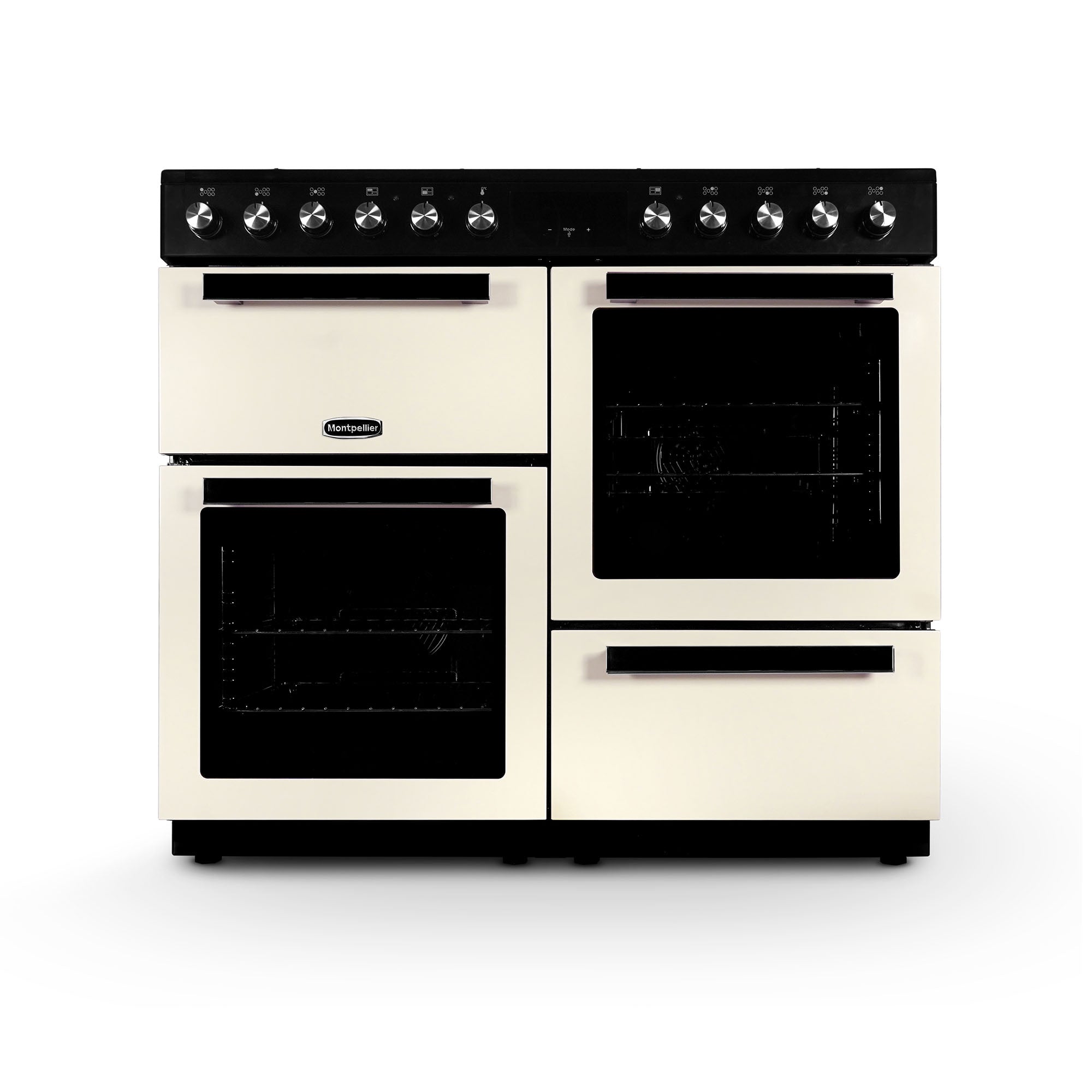 Montpellier MDFRC100K Dual Fuel Range Cooker in Black or Cream