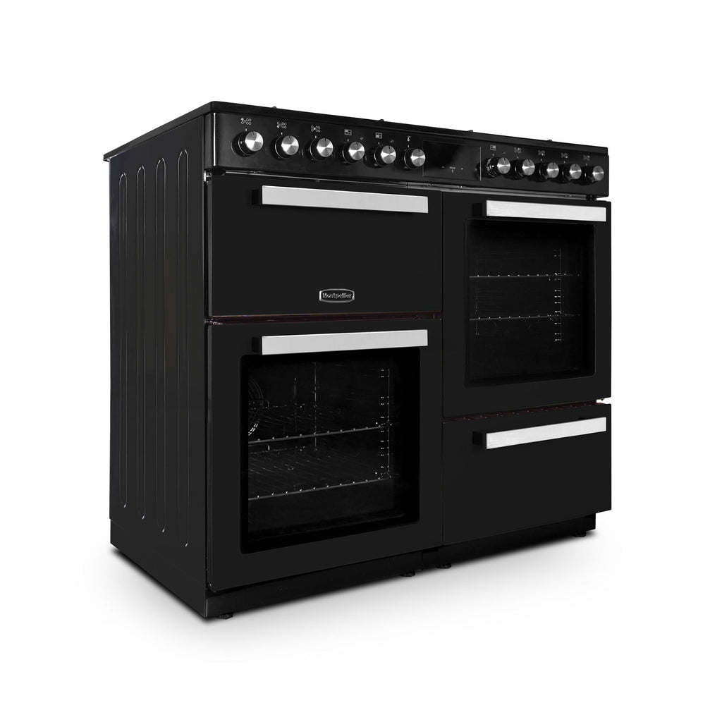 Montpellier MDFRC100K Dual Fuel Range Cooker in Black or Cream