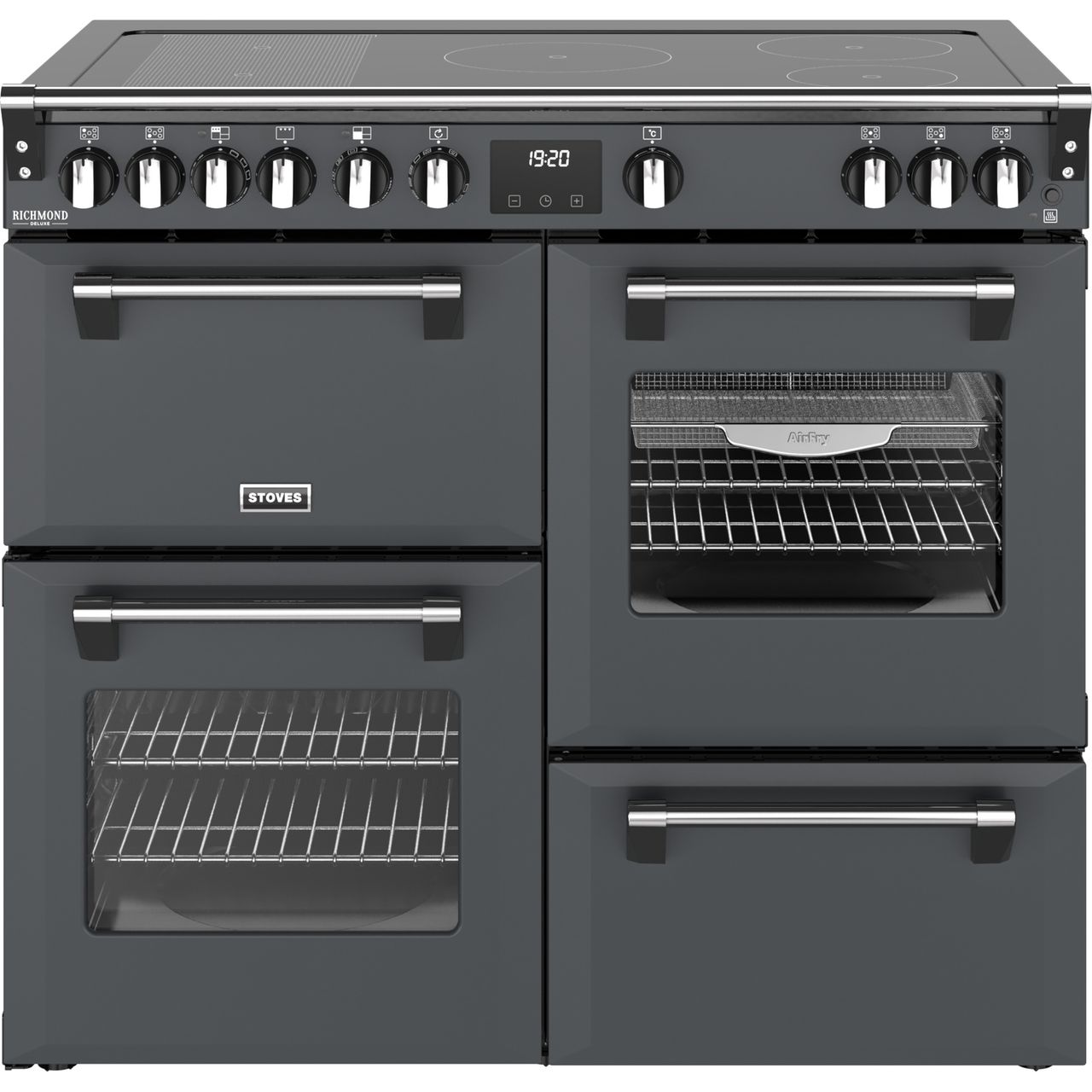 Stoves Richmond Deluxe 100Ei 100cm wide Electric Range Cooker with Induction Hob -  A Rated
