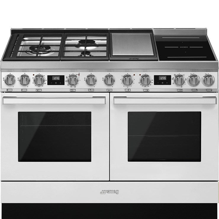 CPF120IGMPWH 120cm Portofino Dual Fuel Range Cooker White Flexible cooking with 2 large ovens