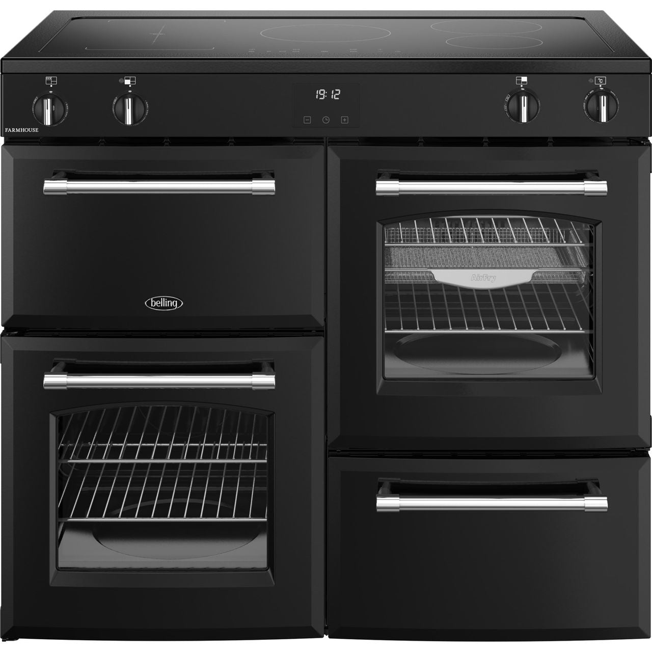 Stoves Richmond Deluxe 100Ei 100cm wide Electric Range Cooker with Induction Hob - A Rated