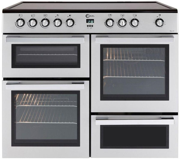 UK STOVES Richmond 90DF 90 cm Dual Fuel Range Cooker - Black & Chrome