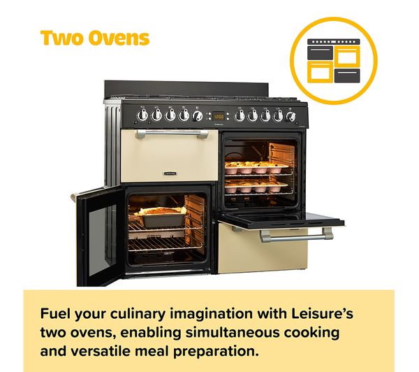 UK BELLING Kensington X90G Gas Range Cooker - Cream & Chrome