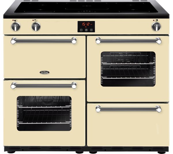 UK STOVES Richmond 90DF 90 cm Dual Fuel Range Cooker - Black & Chrome
