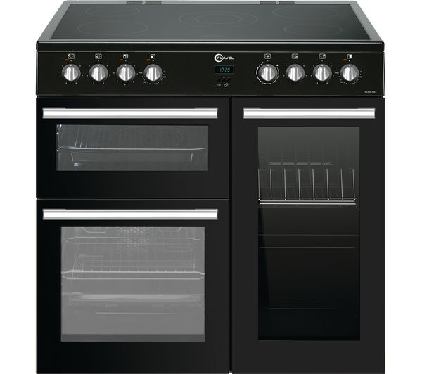 UK STOVES Richmond 90DF 90 cm Dual Fuel Range Cooker - Black & Chrome