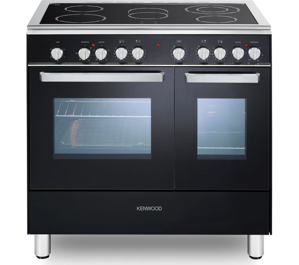 UK STOVES Richmond 90DF 90 cm Dual Fuel Range Cooker - Black & Chrome
