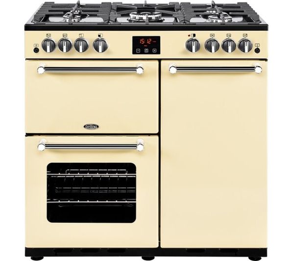 UK BELLING Kensington X90G Gas Range Cooker - Cream & Chrome